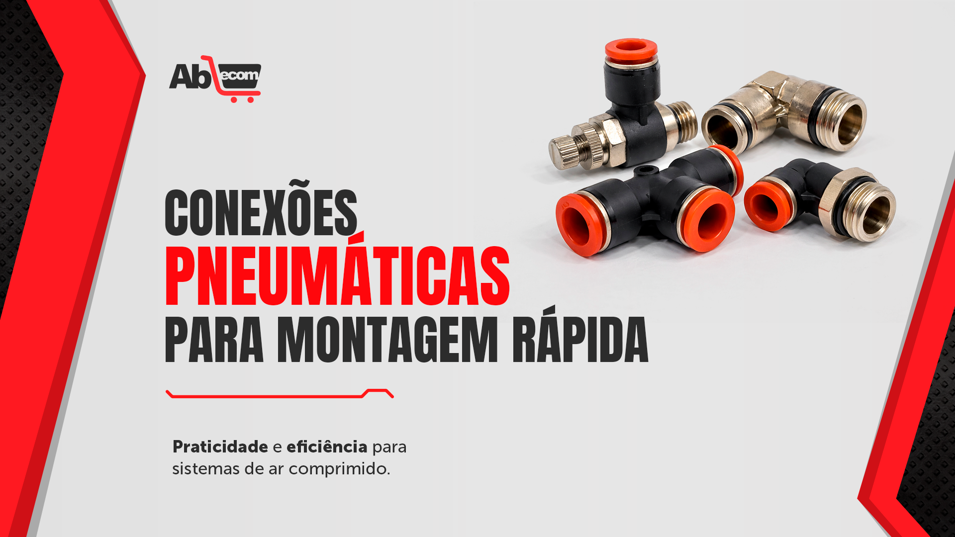 Conexões pneumáticas para montagem rápida — praticidade e eficiência para sistemas de ar comprimido